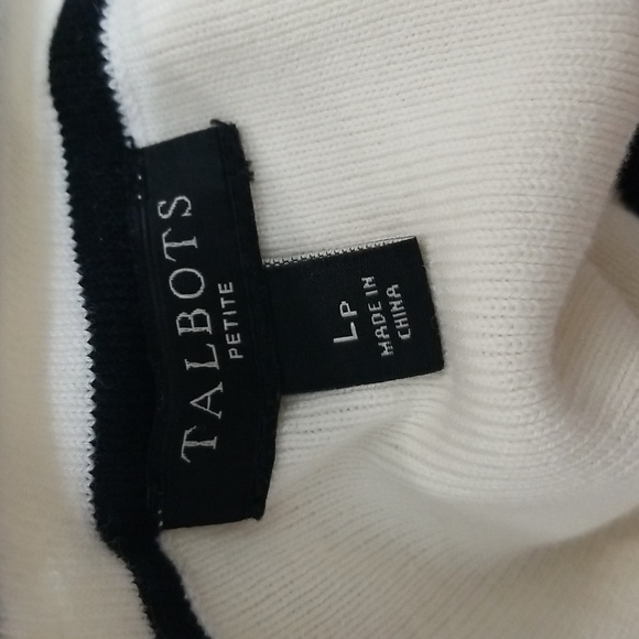 (LP) Talbots Petites Knit Colorblock Modern Contemporary Dorm Ready Modest - Picture 3 of 9